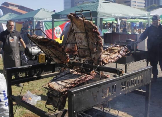 A ExpoChurrasco aconteceu neste sábado (20) no Parque Harmonia em Porto Alegre