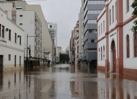 A água já baixou bastante na Capital