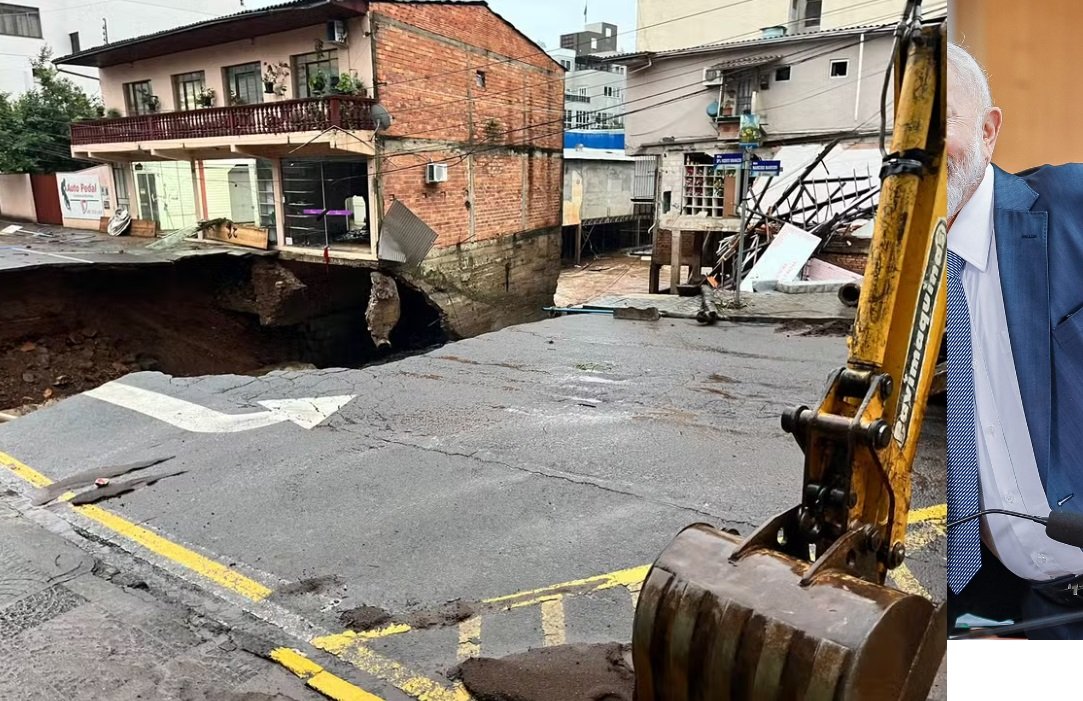 Fortes chuvas no Sul deixam 1 morto em Santa Catarina; há risco de deslizamento