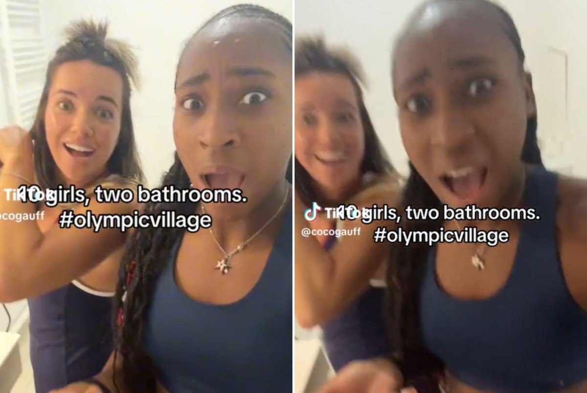 Coco Gauff viraliza ao mostrar caos da Vila Olímpica que fez atletas se mudarem para um hotel | Gente